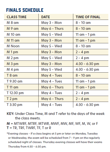 SP 26/27 Finals Schedule