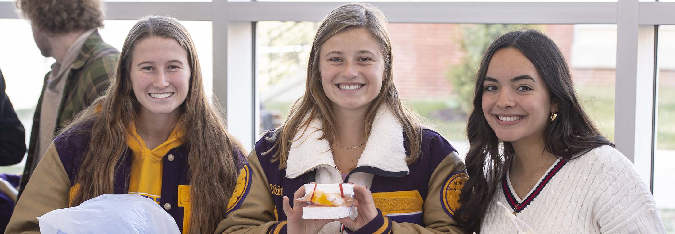 Students visiting campus