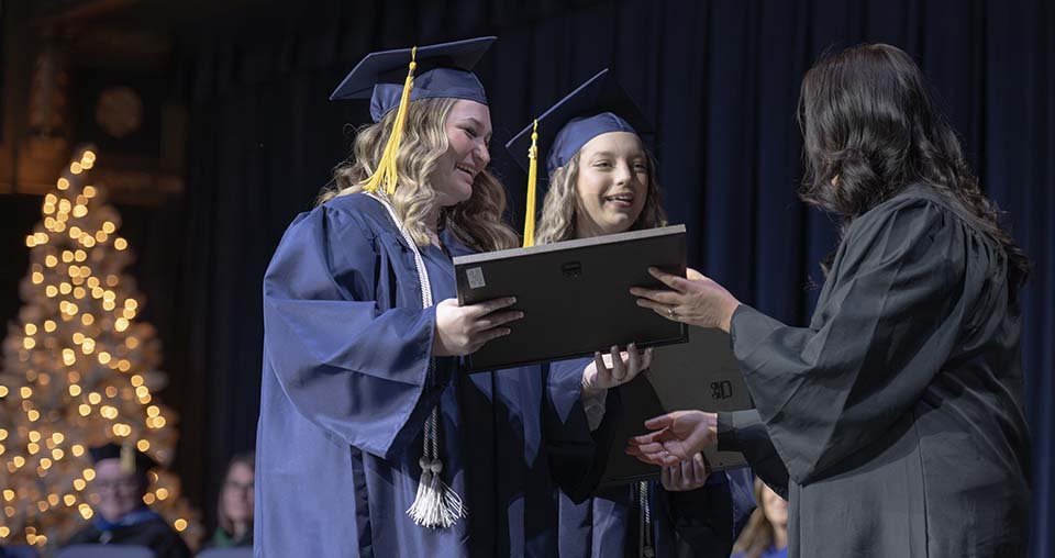 Students receiving degrees