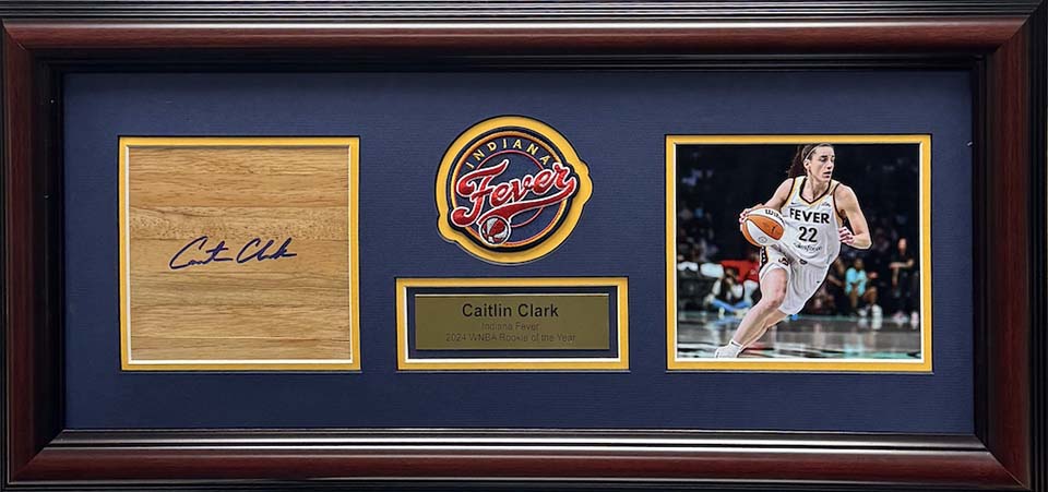 Catilin Clark autographed display