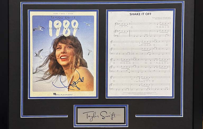 Taylor Swift autographed music