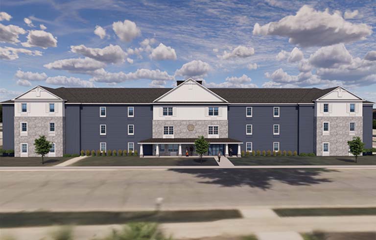 Rendering of new residence hall