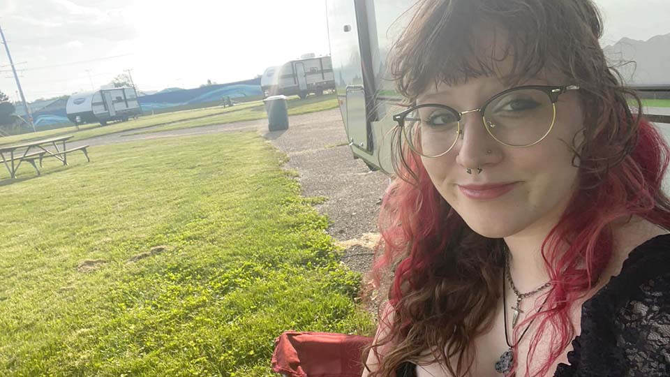 Aylee Rupert at park with campers