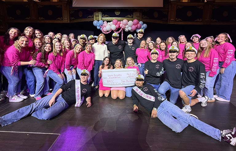 Big Man on Campus participants on stage