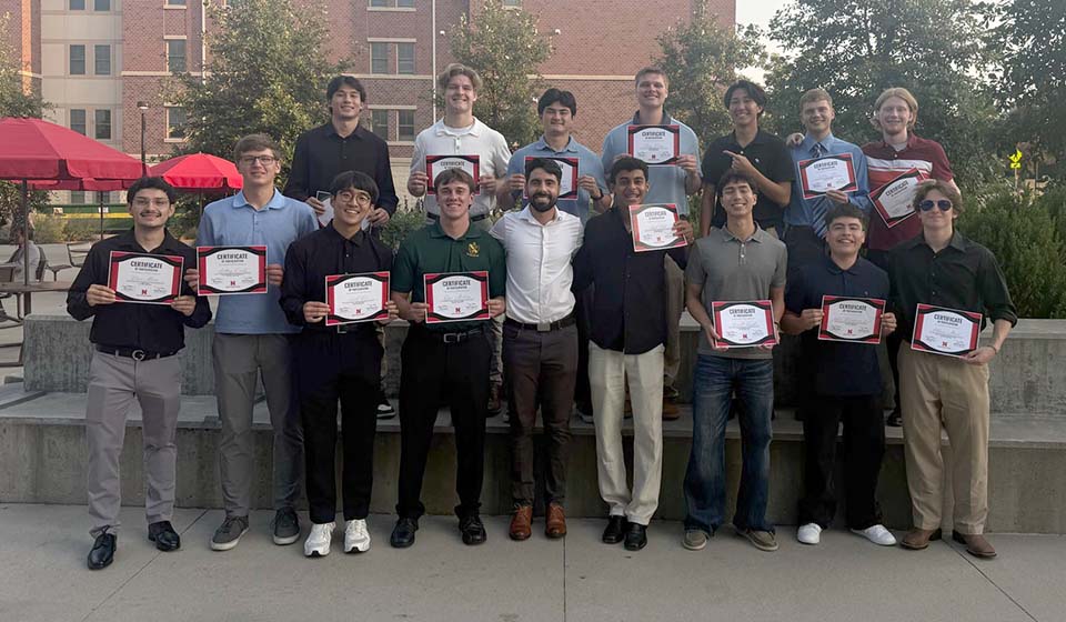 Students with certificates