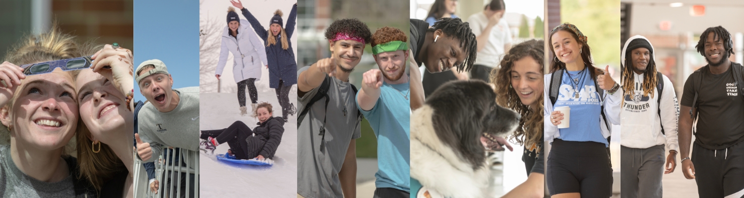 students participating in various activities